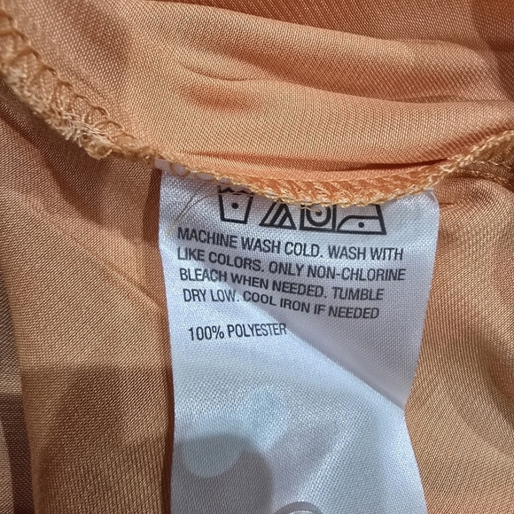 IMAN Global Chic Collared Surplice Blouse Orange NWT Size M - Picture 8 of 8